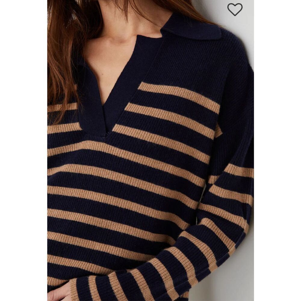 Rails Harris Sweater Camel Navy Stripe Size‎ XS N… - image 3